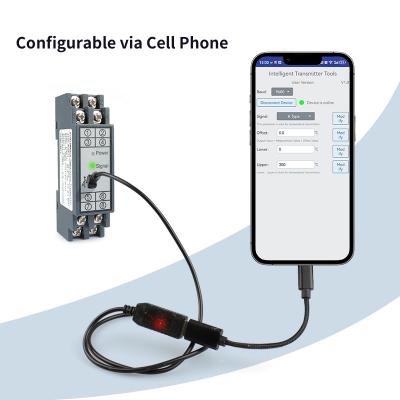 Programmable din rail temperature transmitter