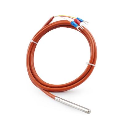 Stainless steel tube, threadless probe-type resistance temperature detector