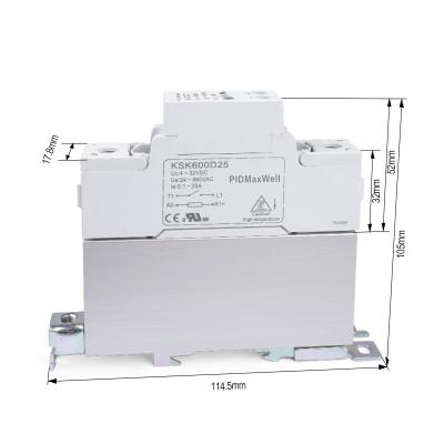 Solid State Relay 4-32VDC Input 24-660VAC Output Single Phase SSR with DIN Rail
