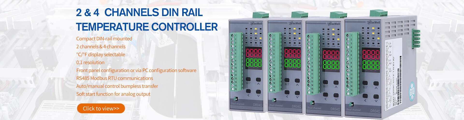DIN rail mount temperature controller